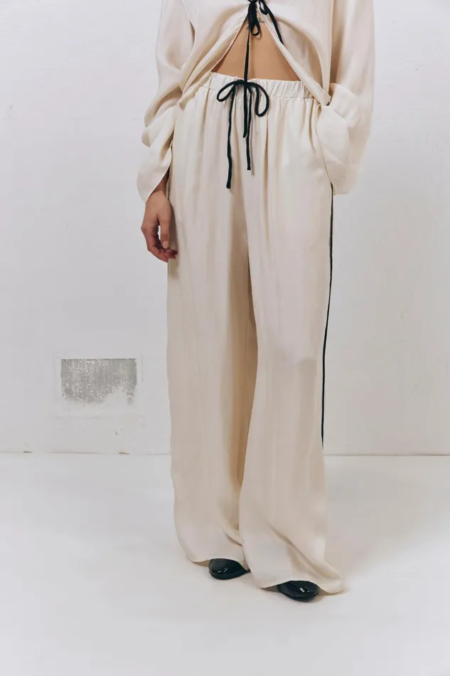 VRG GRL Pants Moonscapes Pants Cream 8211 Women VRG GRL Pants Moonscapes Pants Cream 8211 Women