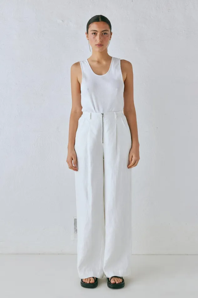 VRG GRL Pants Nahna Linen Pants White 8211 Women