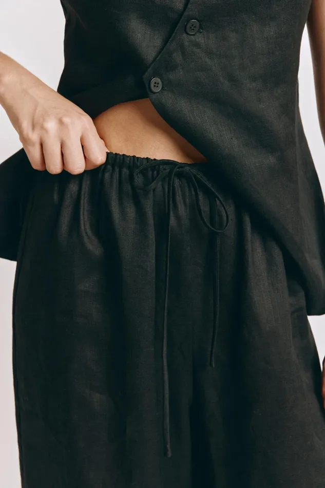 VRG GRL Pants Raya Linen Pants Black 8211 Women VRG GRL Pants Raya Linen Pants Black 8211 Women