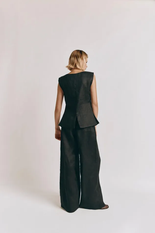 VRG GRL Pants Raya Linen Pants Black 8211 Women VRG GRL Pants Raya Linen Pants Black 8211 Women