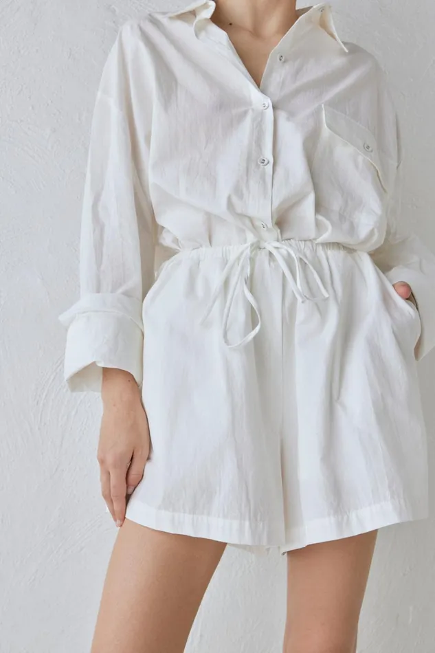 VRG GRL Sets Annika Shorts White 8211 Women VRG GRL Sets Annika Shorts White 8211 Women