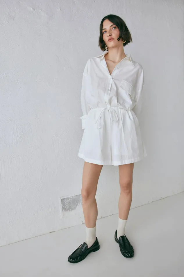 VRG GRL Sets Annika Shorts White 8211 Women VRG GRL Sets Annika Shorts White 8211 Women