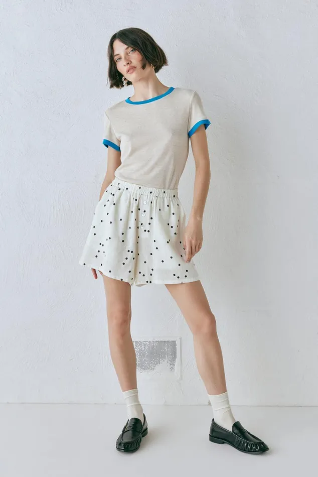 VRG GRL Sets Eliza Linen Shorts Dot 8211 Women VRG GRL Sets Eliza Linen Shorts Dot 8211 Women