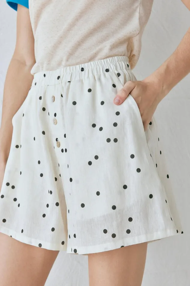 VRG GRL Sets Eliza Linen Shorts Dot 8211 Women VRG GRL Sets Eliza Linen Shorts Dot 8211 Women