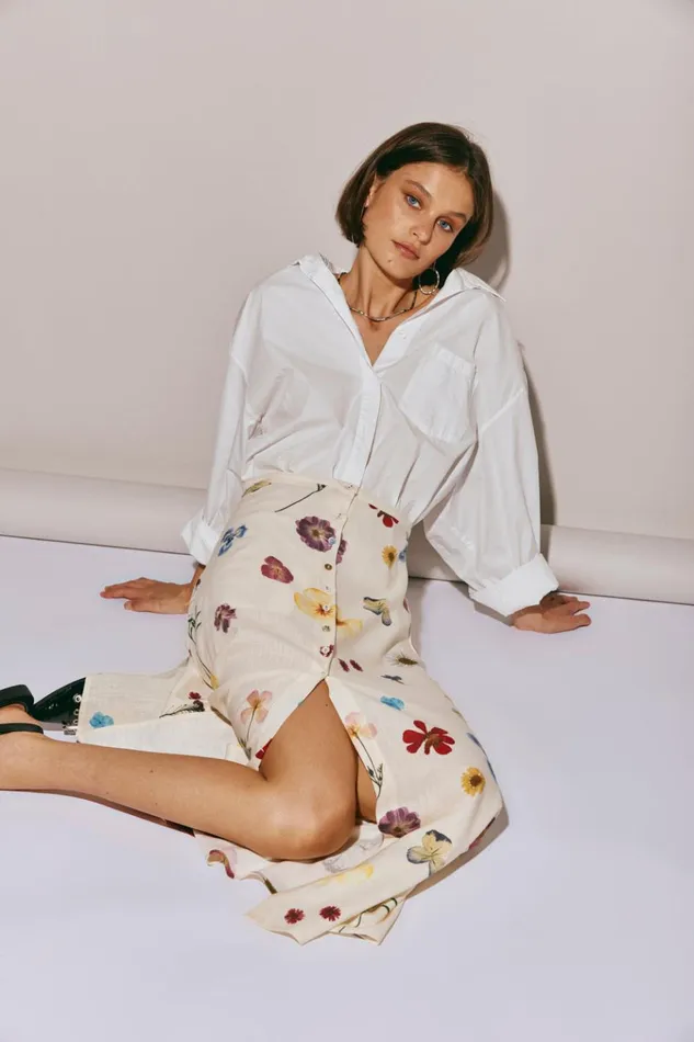 VRG GRL Sets Love Language Midi Skirt Floral 8211 Women VRG GRL Sets Love Language Midi Skirt Floral 8211 Women