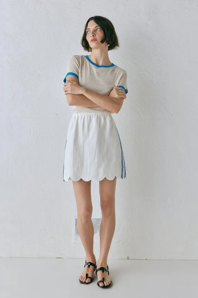 VRG GRL Sets Nature Of Art Linen Mini Skirt Vienna 8211 Women
