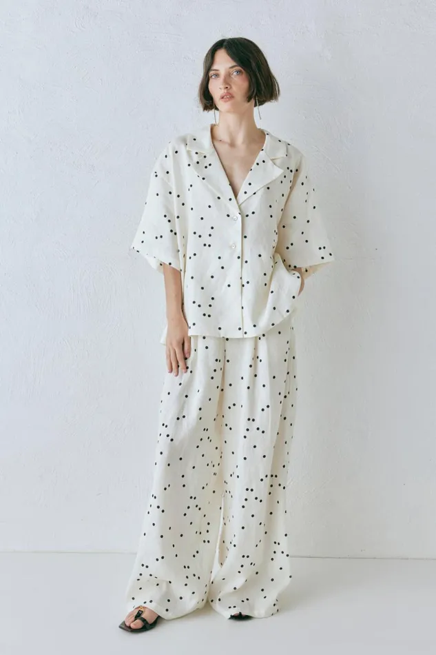 VRG GRL Sets Skye Linen Pants Dot 8211 Women VRG GRL Sets Skye Linen Pants Dot 8211 Women