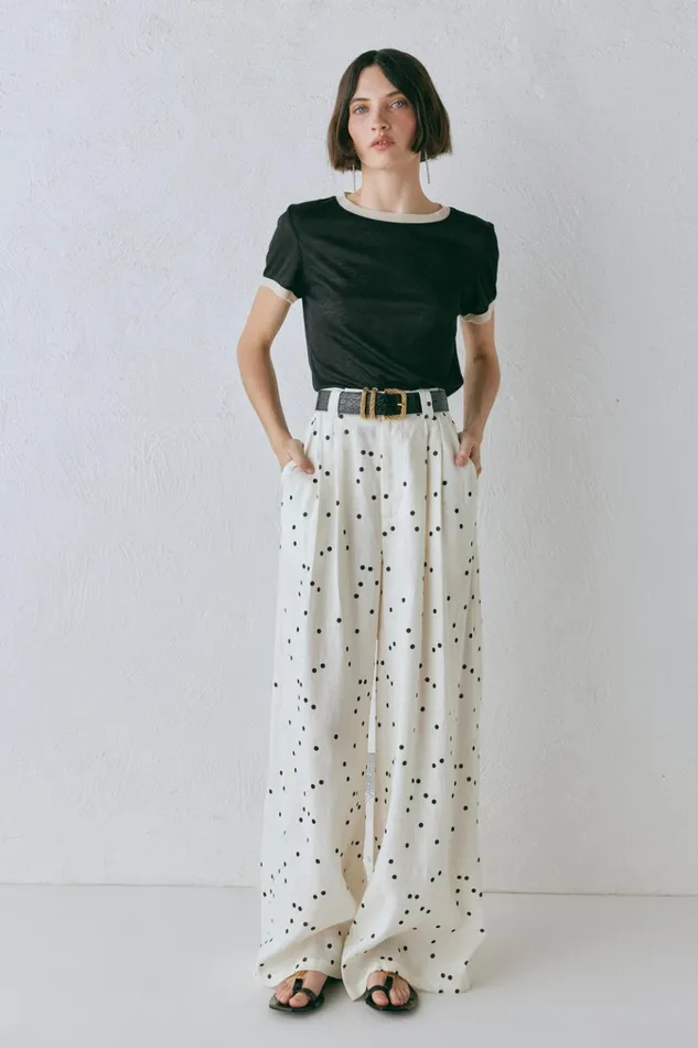 VRG GRL Sets Skye Linen Pants Dot 8211 Women VRG GRL Sets Skye Linen Pants Dot 8211 Women