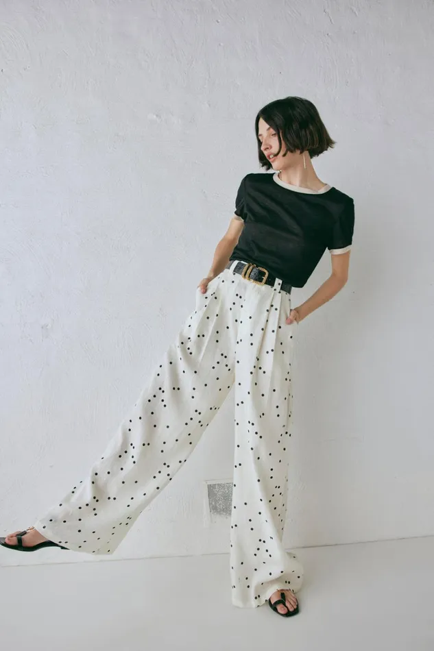 VRG GRL Sets Skye Linen Pants Dot 8211 Women VRG GRL Sets Skye Linen Pants Dot 8211 Women