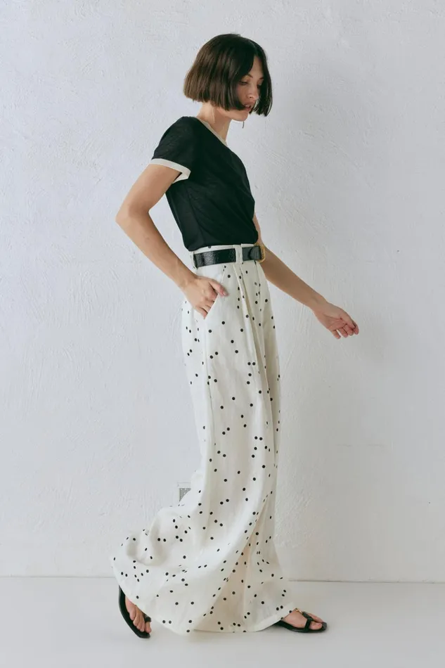 VRG GRL Sets Skye Linen Pants Dot 8211 Women VRG GRL Sets Skye Linen Pants Dot 8211 Women