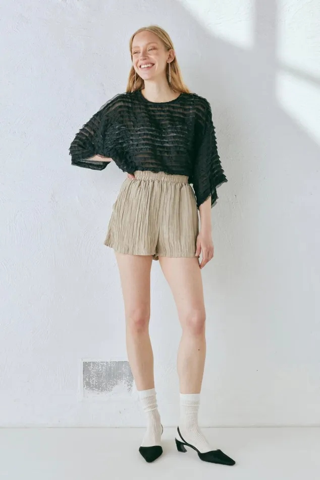 VRG GRL Sets The Sea and I Shorts Taupe 8211 Women