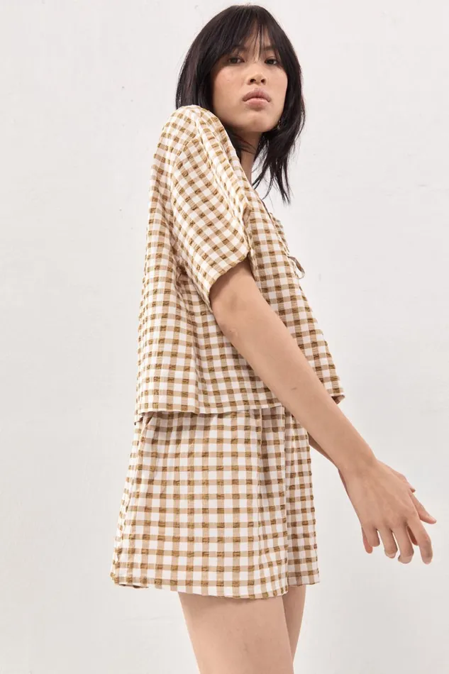VRG GRL Sets The Sea and I Smock Top Honey 8211 Women VRG GRL Sets The Sea and I Smock Top Honey 8211 Women