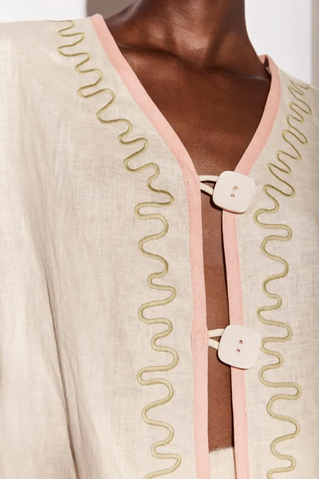 VRG GRL Shirts Cultivate Linen Shirt Swirl 8211 Women VRG GRL Shirts Cultivate Linen Shirt Swirl 8211 Women