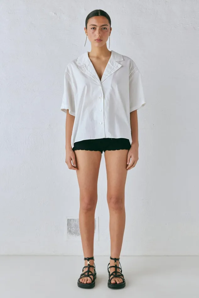 VRG GRL Short Sleeve Cecile Shirt White 8211 Women