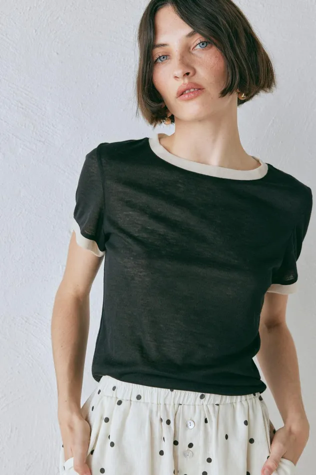 VRG GRL Short Sleeve Lane Tee Black 8211 Women