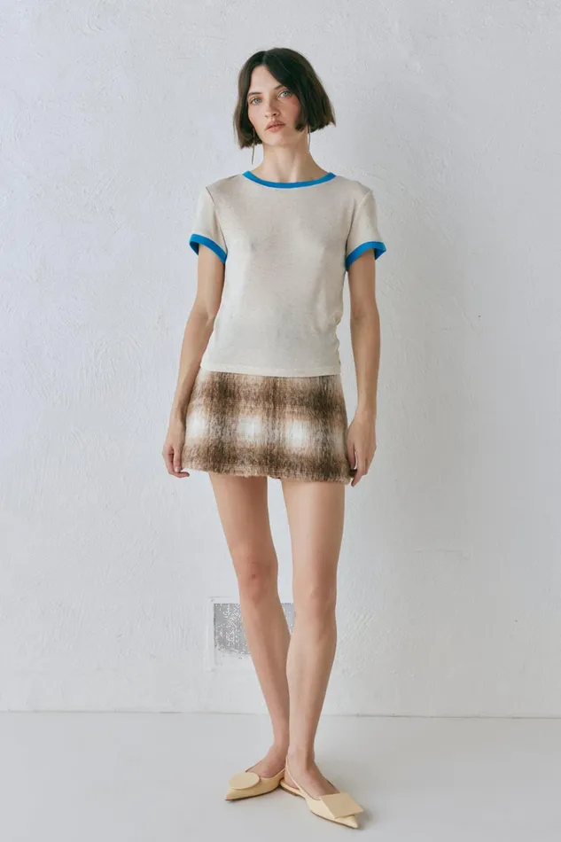VRG GRL Short Sleeve Lane Tee Oatmeal 8211 Women VRG GRL Short Sleeve Lane Tee Oatmeal 8211 Women