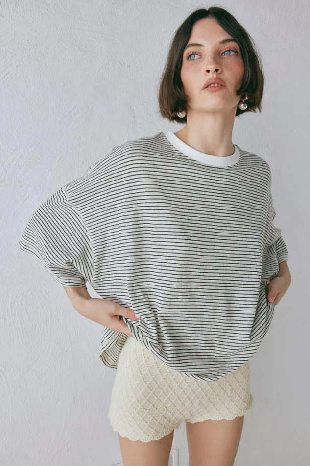 VRG GRL Short Sleeve Willow Tee Stripe 8211 Women VRG GRL Short Sleeve Willow Tee Stripe 8211 Women