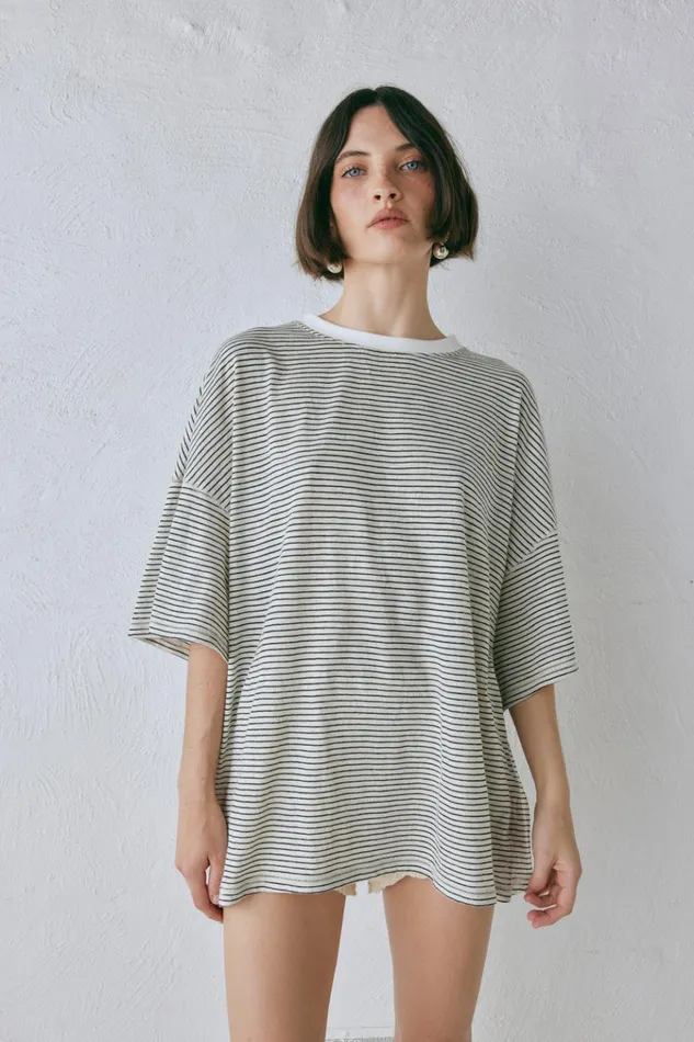 VRG GRL Short Sleeve Willow Tee Stripe 8211 Women VRG GRL Short Sleeve Willow Tee Stripe 8211 Women