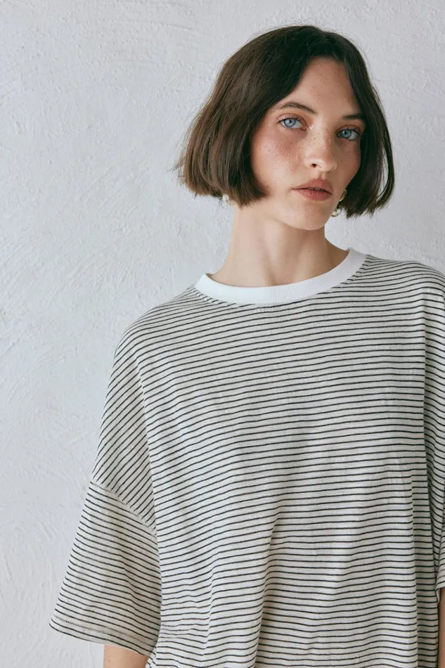 VRG GRL Short Sleeve Willow Tee Stripe 8211 Women VRG GRL Short Sleeve Willow Tee Stripe 8211 Women
