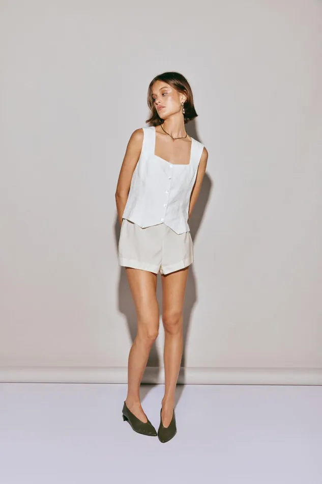 VRG GRL Sleeveless Mimi Top White 8211 Women VRG GRL Sleeveless Mimi Top White 8211 Women
