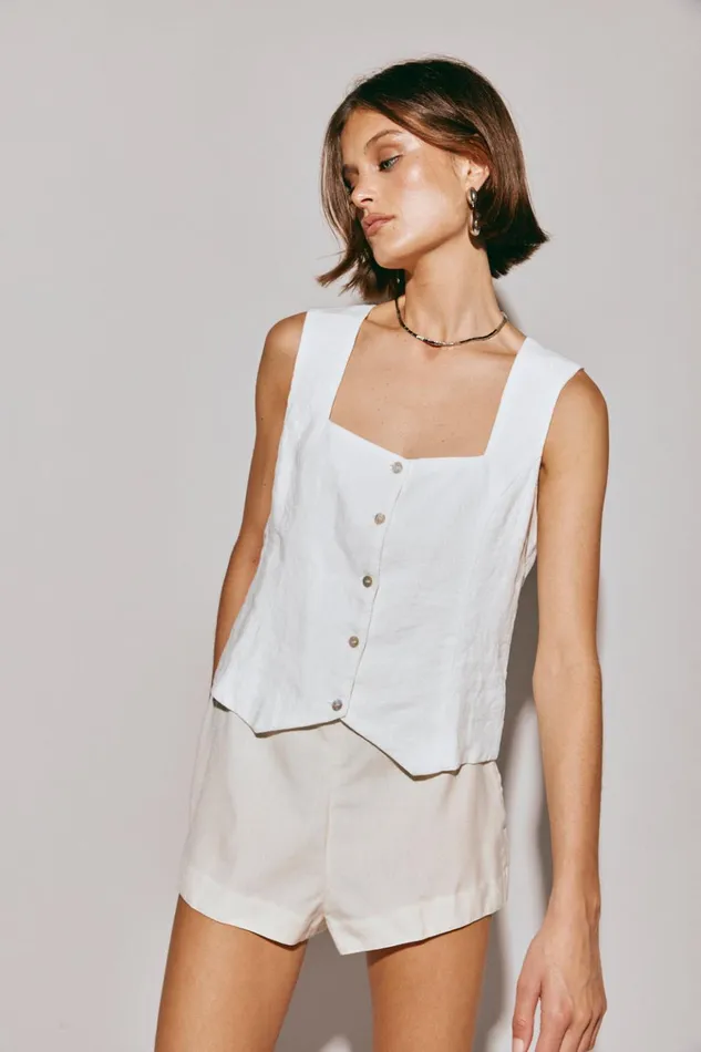 VRG GRL Sleeveless Mimi Top White 8211 Women VRG GRL Sleeveless Mimi Top White 8211 Women