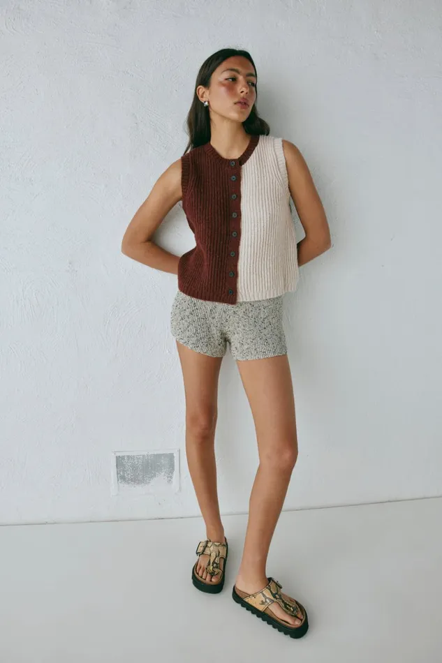 VRG GRL Vests Bridgette Knit Vest Splice 8211 Women VRG GRL Vests Bridgette Knit Vest Splice 8211 Women