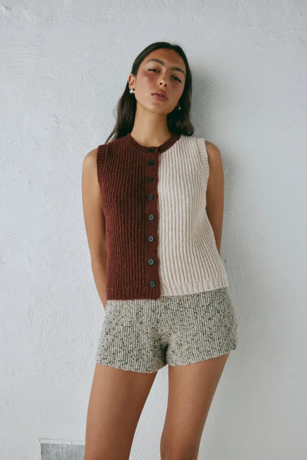 VRG GRL Vests Bridgette Knit Vest Splice 8211 Women VRG GRL Vests Bridgette Knit Vest Splice 8211 Women