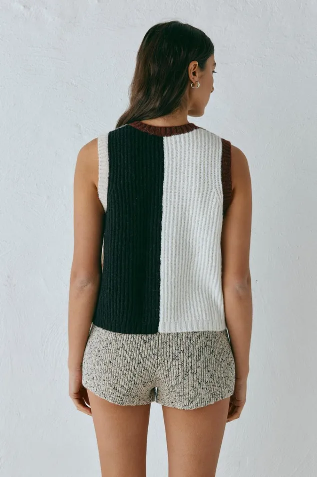 VRG GRL Vests Bridgette Knit Vest Splice 8211 Women VRG GRL Vests Bridgette Knit Vest Splice 8211 Women