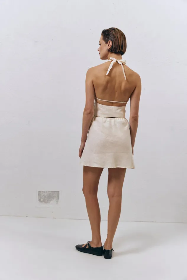 VRG GRL Vests Los Cabos Linen Vest Cream 8211 Women VRG GRL Vests Los Cabos Linen Vest Cream 8211 Women