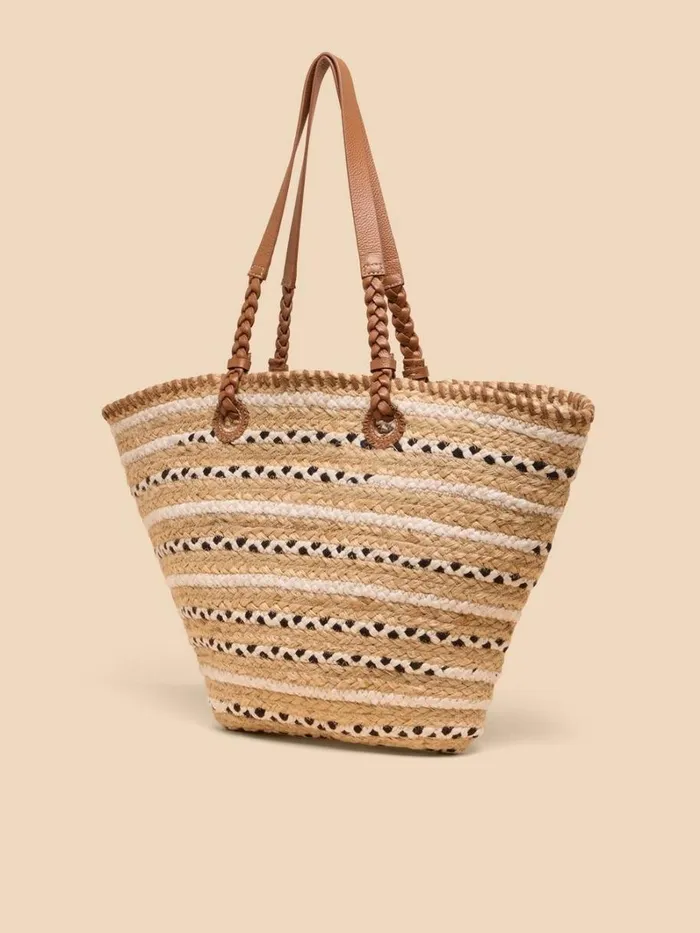 White Stuff BAGS and PURSES Demi Jute Large Tote Natural Multi 8211 Women White Stuff BAGS and PURSES Demi Jute Large Tote Natural Multi 8211 Women