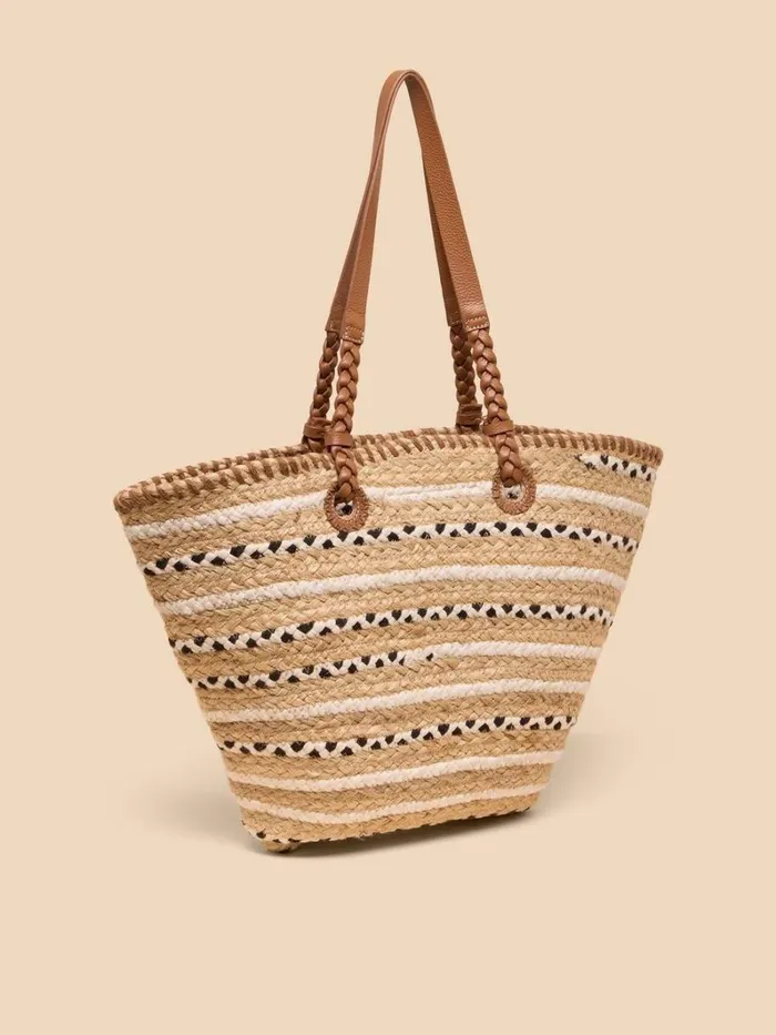 White Stuff BAGS and PURSES Demi Jute Large Tote Natural Multi 8211 Women White Stuff BAGS and PURSES Demi Jute Large Tote Natural Multi 8211 Women