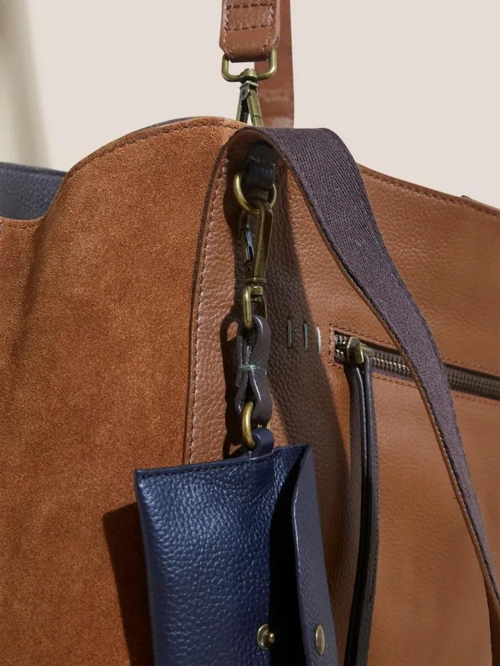 White Stuff BAGS and PURSES Hannah Leather Tote Bag Mid Tan 8211 Women