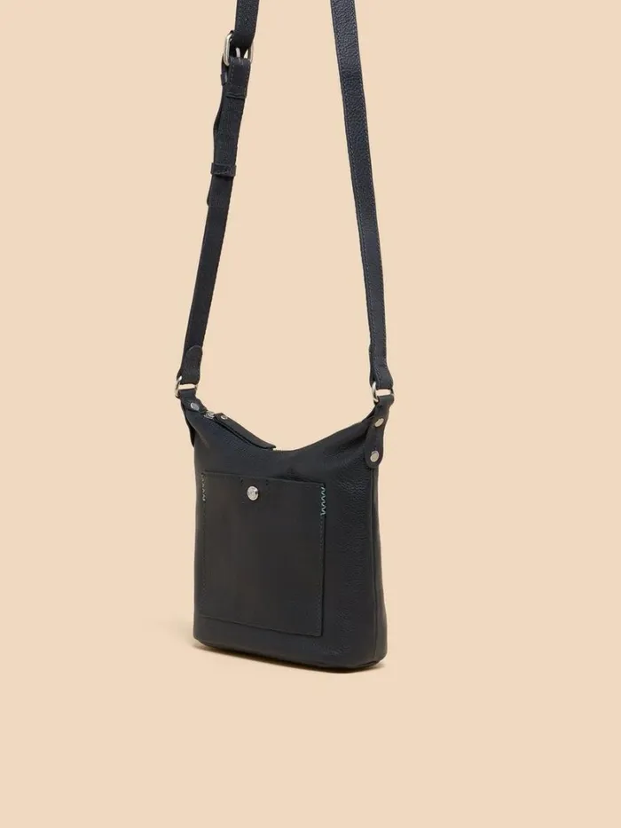 White Stuff BAGS and PURSES Mini Fern Leather Crossbody Dark Navy 8211 Women