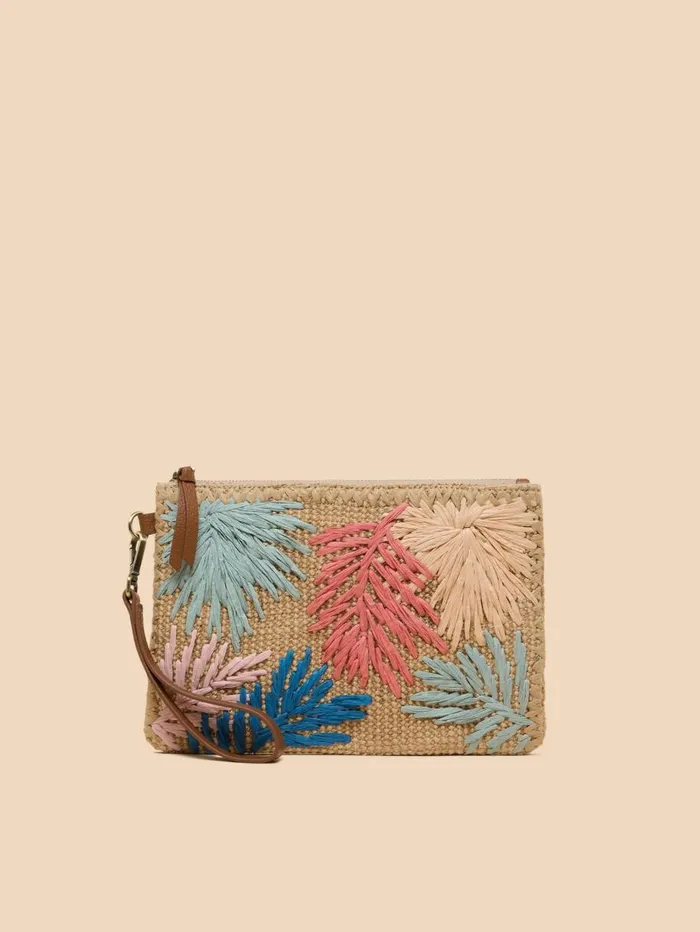 White Stuff BAGS and PURSES Sophie Jute Embroidered Pouch Natural Multi 8211 Women White Stuff BAGS and PURSES Sophie Jute Embroidered Pouch Natural Multi 8211 Women