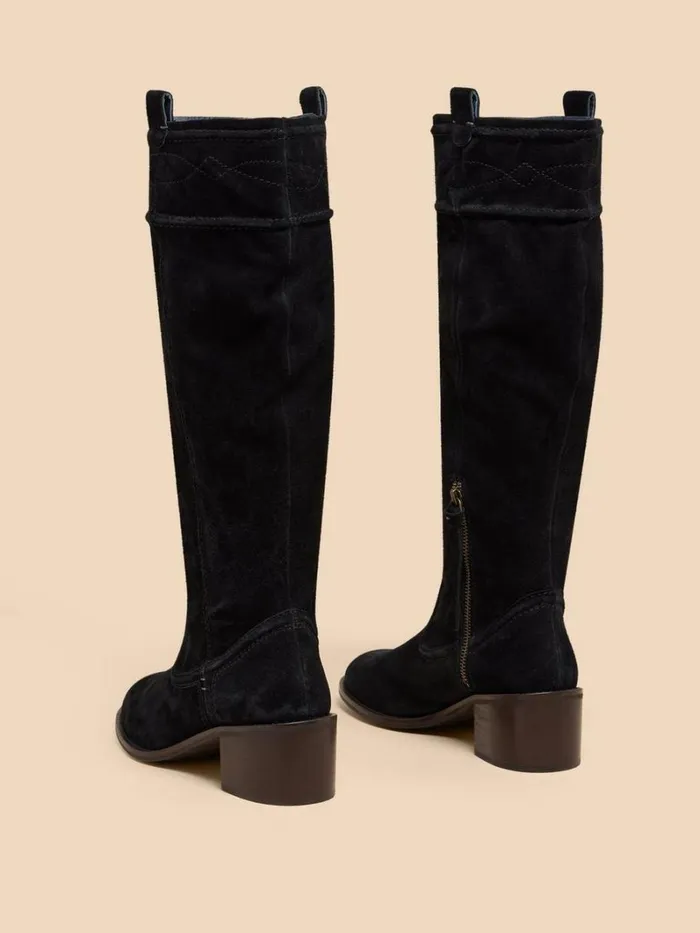 White Stuff BOOTS Connie Suede Pull On Boot Pure Black 8211 Women White Stuff BOOTS Connie Suede Pull On Boot Pure Black 8211 Women