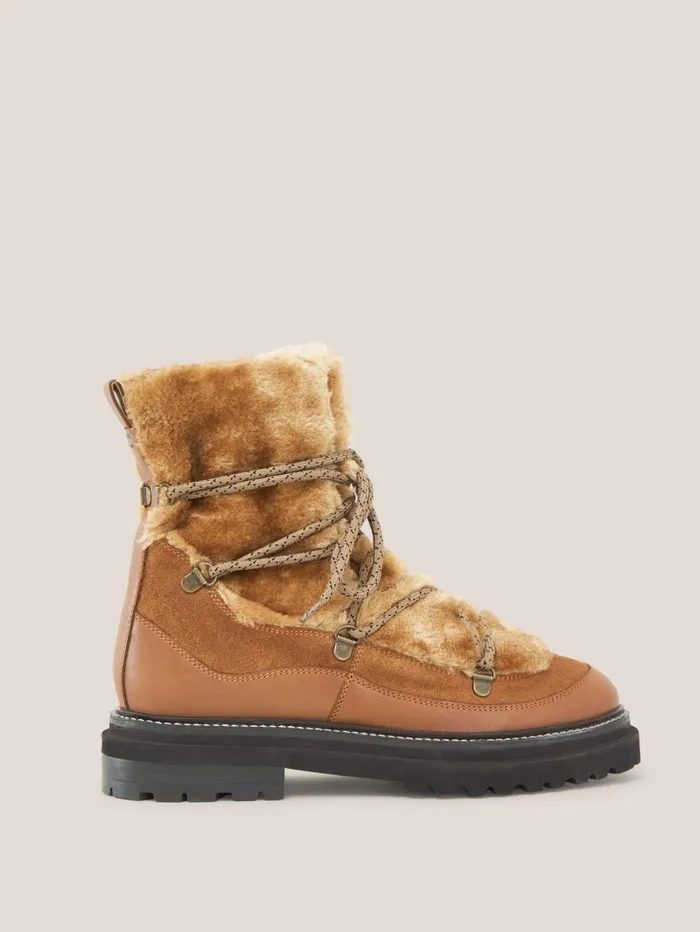 White Stuff BOOTS Hailey Lace Up Hiker Boot Mid Tan 8211 Women White Stuff BOOTS Hailey Lace Up Hiker Boot Mid Tan 8211 Women