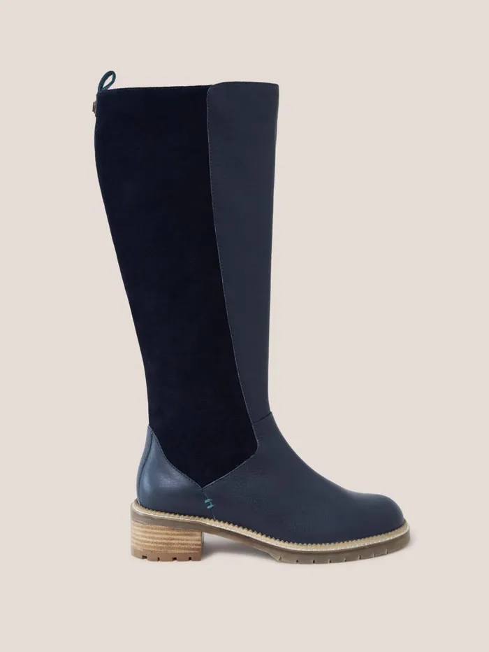 White Stuff BOOTS Leather Serena Knee High Boot Dark Navy 8211 Women White Stuff BOOTS Leather Serena Knee High Boot Dark Navy 8211 Women
