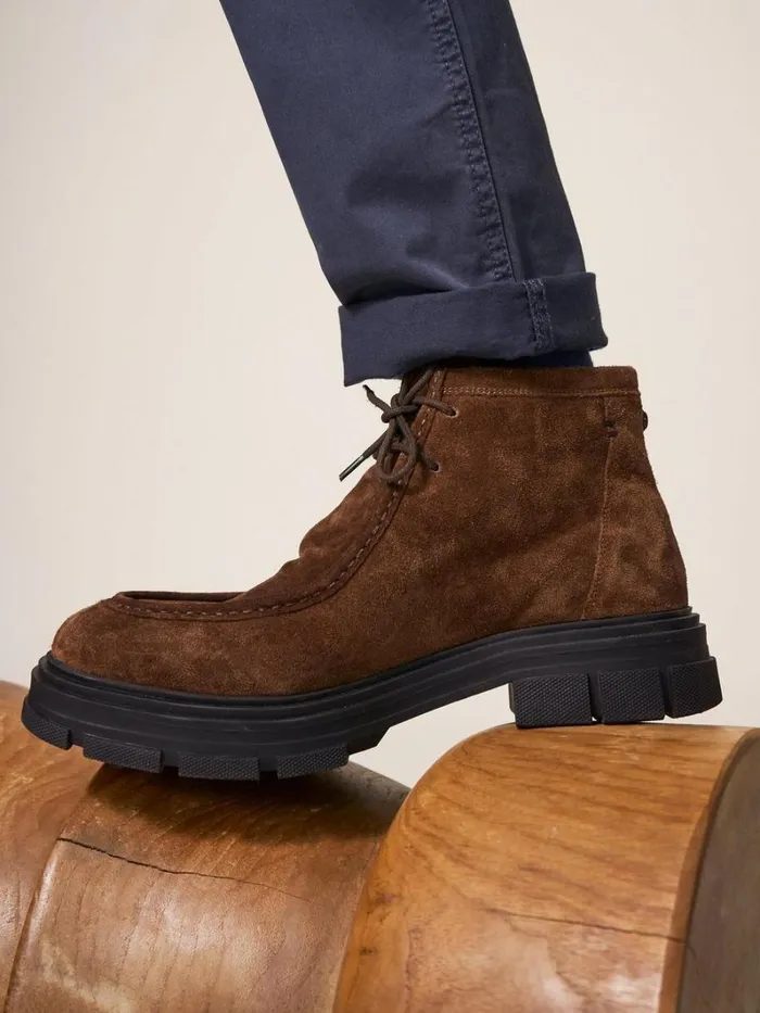 White Stuff BOOTS Suede Wallaby Boot Dark Brown 8211 Men