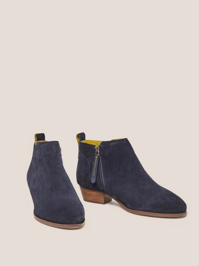 White Stuff BOOTS Suede Willow Ankle Boot Dark Navy 8211 Women