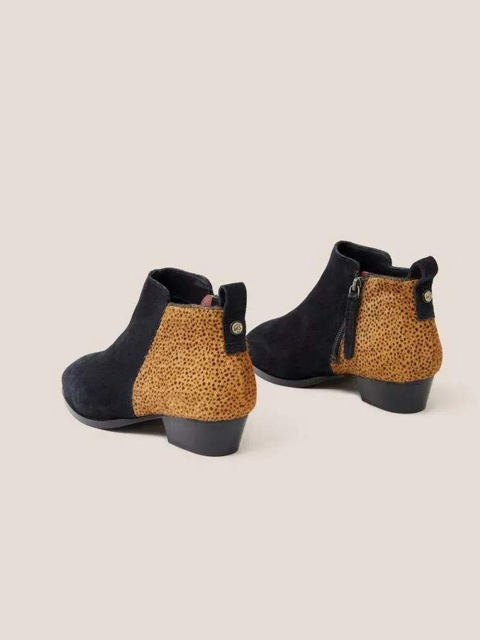 White Stuff BOOTS Wide Fit Suede Pony Ankle Boot Black Print 8211 Women White Stuff BOOTS Wide Fit Suede Pony Ankle Boot Black Print 8211 Women
