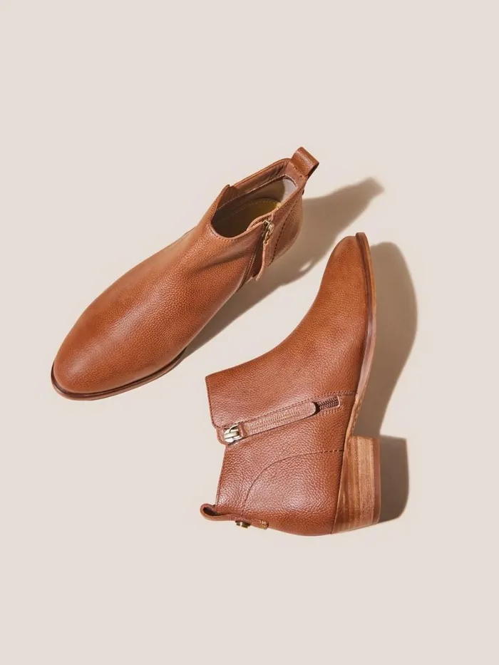 White Stuff BOOTS Willow Leather Ankle Boots Mid Tan 8211 Women White Stuff BOOTS Willow Leather Ankle Boots Mid Tan 8211 Women