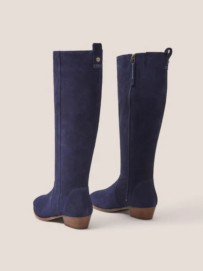 White Stuff BOOTS Willow Suede Knee High Boot Dark Navy 8211 Women White Stuff BOOTS Willow Suede Knee High Boot Dark Navy 8211 Women