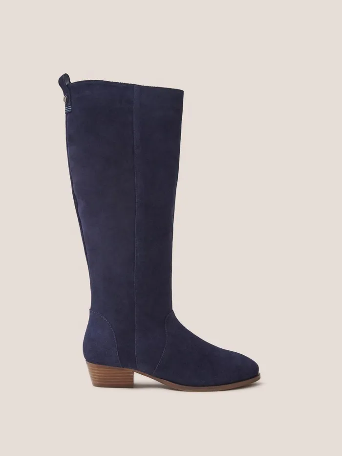 White Stuff BOOTS Willow Suede Knee High Boot Dark Navy 8211 Women White Stuff BOOTS Willow Suede Knee High Boot Dark Navy 8211 Women