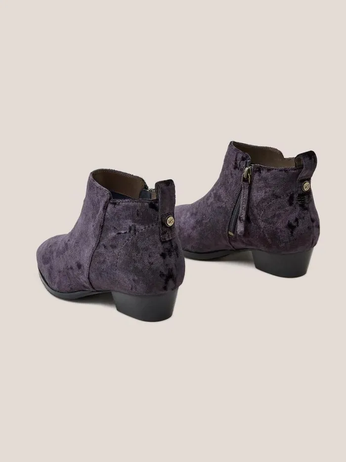 White Stuff BOOTS Willow Velvet Ankle Boot Dk Grey 8211 Women White Stuff BOOTS Willow Velvet Ankle Boot Dk Grey 8211 Women