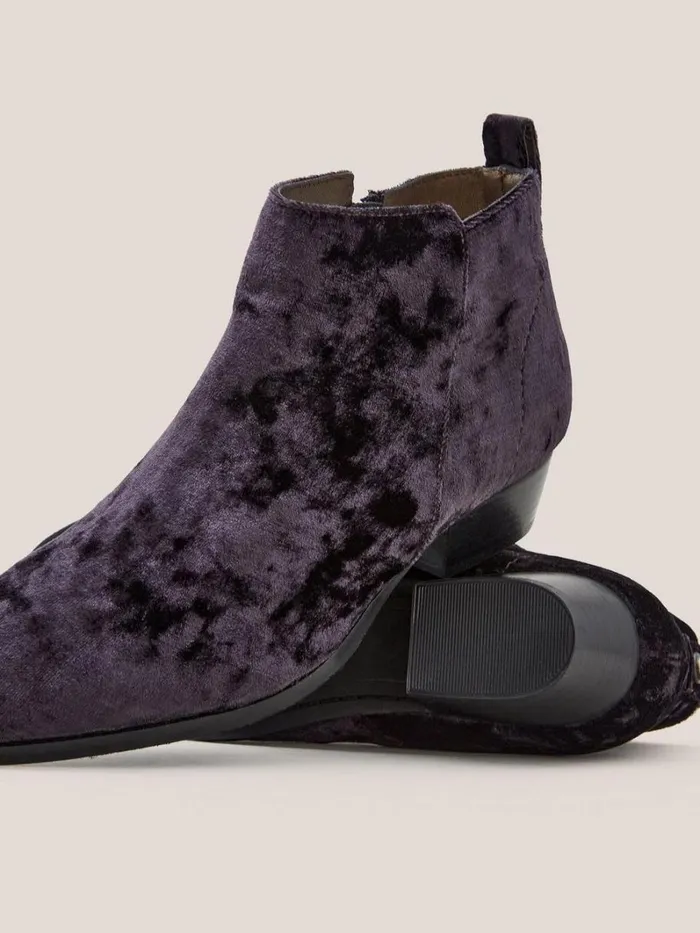 White Stuff BOOTS Willow Velvet Ankle Boot Dk Grey 8211 Women White Stuff BOOTS Willow Velvet Ankle Boot Dk Grey 8211 Women