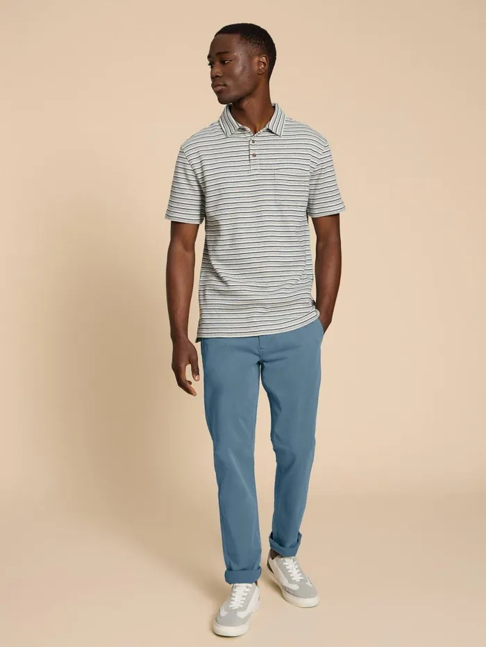 White Stuff CHINOS Sutton Organic Chino Trouser Mid Blue 8211 Men White Stuff CHINOS Sutton Organic Chino Trouser Mid Blue 8211 Men