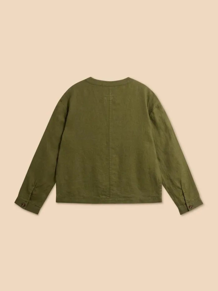 White Stuff COATS and JACKETS Adele Linen Jacket Dark Green 8211 Women White Stuff COATS and JACKETS Adele Linen Jacket Dark Green 8211 Women
