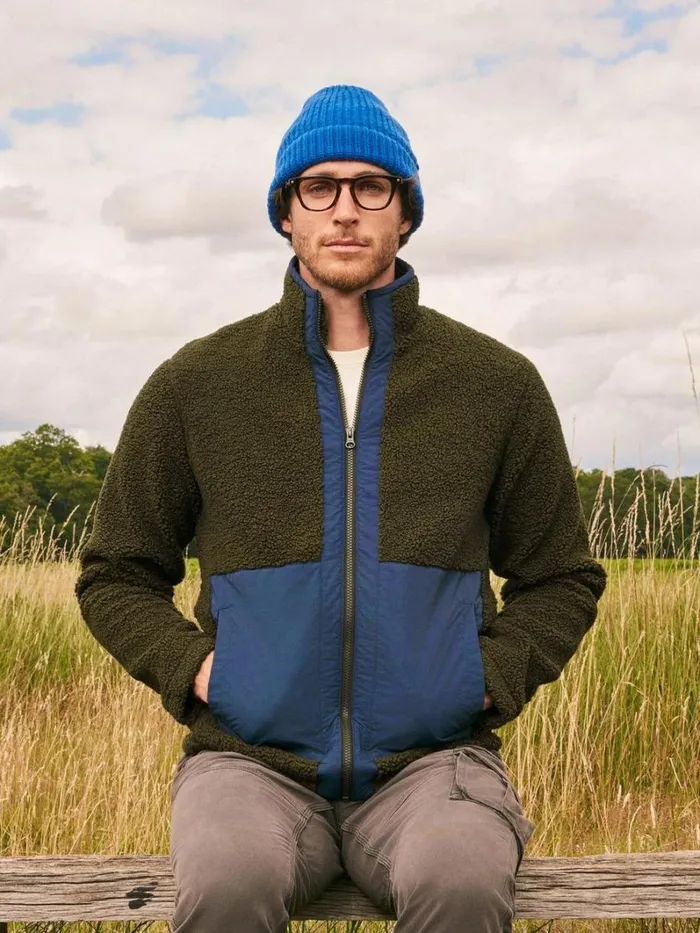 White Stuff COATS and JACKETS Borg Fleece Zip Through Jacket Khaki Green 8211 Men White Stuff COATS and JACKETS Borg Fleece Zip Through Jacket Khaki Green 8211 Men