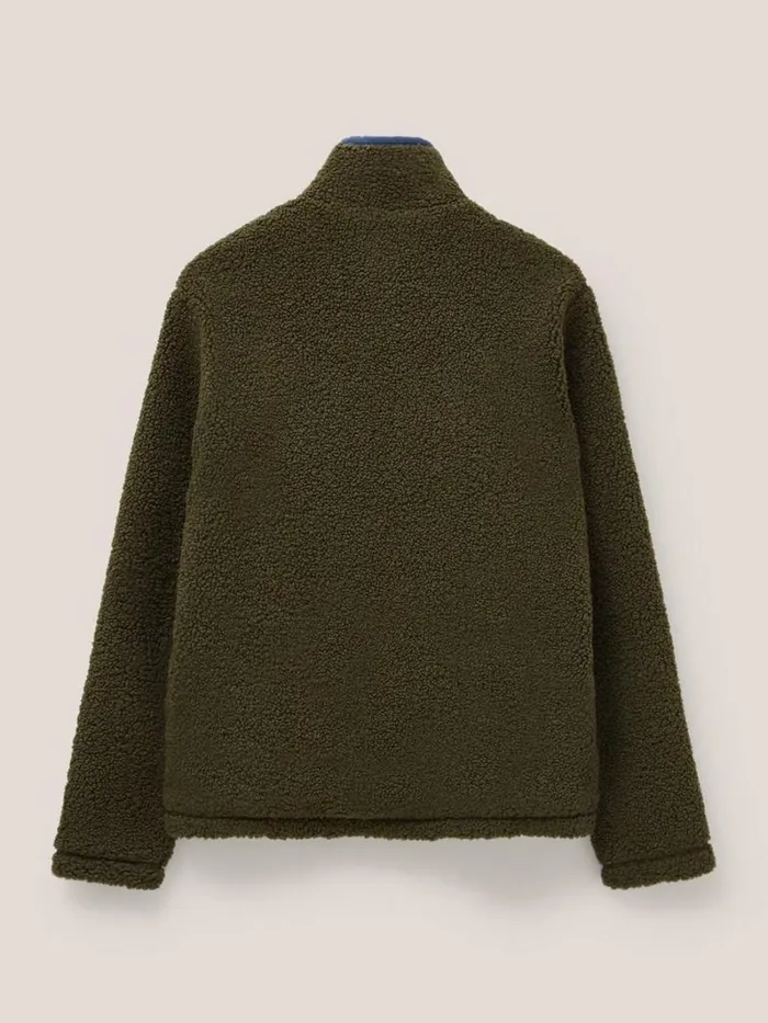 White Stuff COATS and JACKETS Borg Fleece Zip Through Jacket Khaki Green 8211 Men White Stuff COATS and JACKETS Borg Fleece Zip Through Jacket Khaki Green 8211 Men