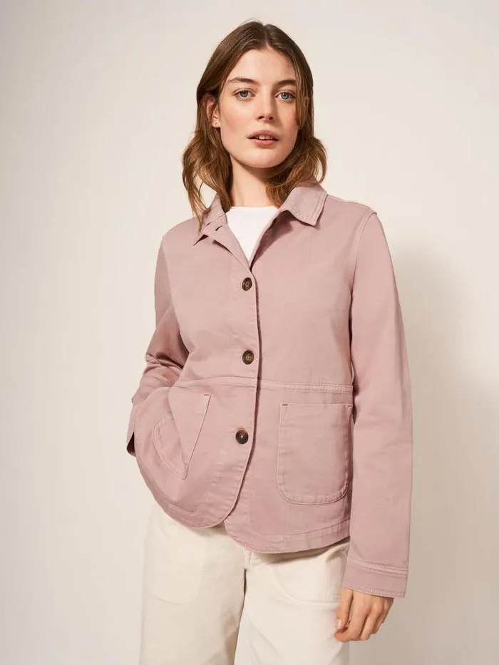 White Stuff COATS and JACKETS Carrie Regular Fit Denim Jacket Mid Pink 8211 Women White Stuff COATS and JACKETS Carrie Regular Fit Denim Jacket Mid Pink 8211 Women